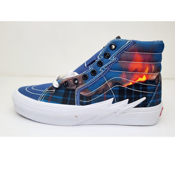VANS SK8-HI Bolt Big Reveal Classics Skate Shoes Blue Canvas Sneakers Women's 6 - Picture 6 of 10